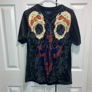 Men’s vigo skulls shirt black size L